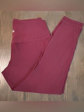 Lululemon High-Waist Women's Performance Leggings in Deep Burgundy Size 12